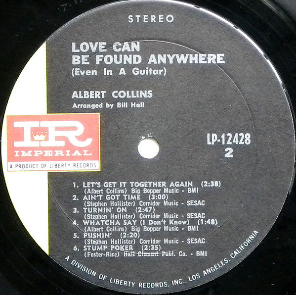 Albert Collins : Love Can Be Found Anywhere (Even In A Guitar) (LP, Album)