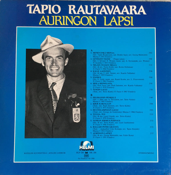 Tapio Rautavaara : Auringon Lapsi (LP, Comp, Mono)