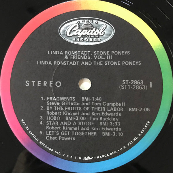 Linda Ronstadt, The Stone Poneys : Vol. III (LP, Album, Los)