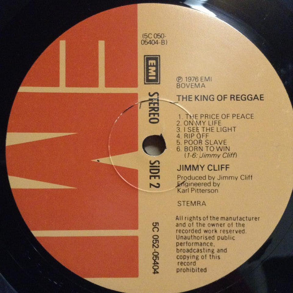Jimmy Cliff : King Of Reggae (LP, Album)