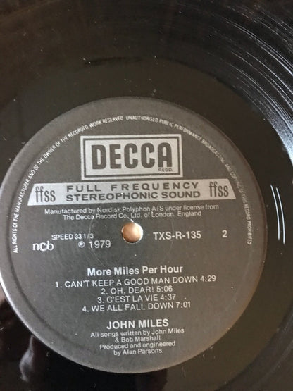 John Miles : More Miles Per Hour (LP, Album)