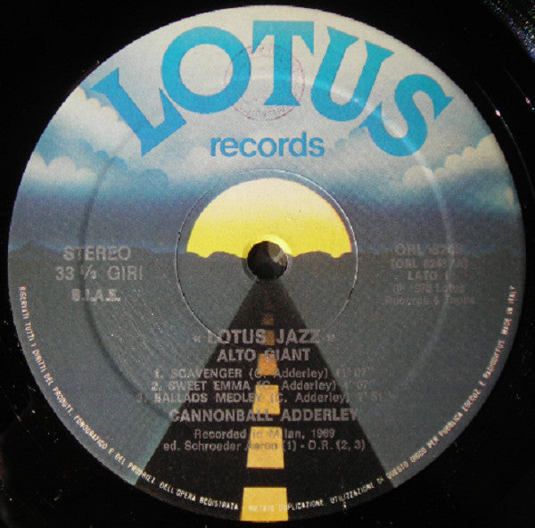 Cannonball Adderley : Alto Giant (LP, Album)