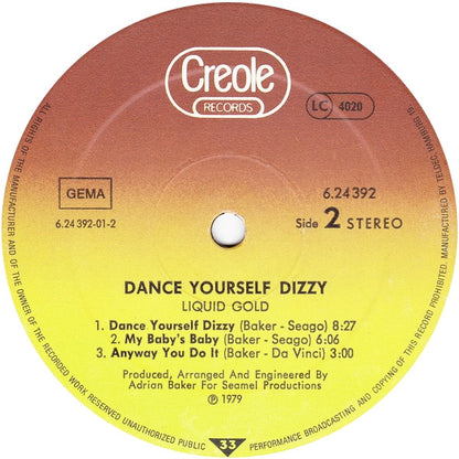 Liquid Gold : Dance Yourself Dizzy (LP, Album)