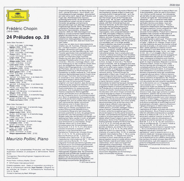 Frédéric Chopin, Maurizio Pollini : 24 Préludes Op. 28 (LP)