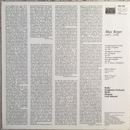 Max Reger, Radio-Symphonie-Orchester Berlin, Gerd Albrecht : Symphonischer Prolog Zu Einer Tragödie Op. 108 (LP)