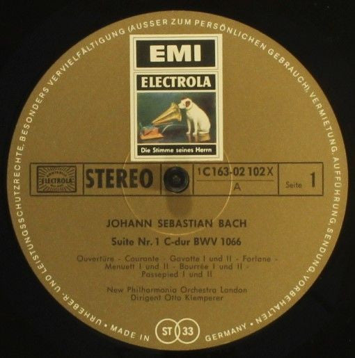 Johann Sebastian Bach, Otto Klemperer, New Philharmonia Orchestra, Gareth Morris (2) : Die Vier Orchestersuiten (2xLP + Box)