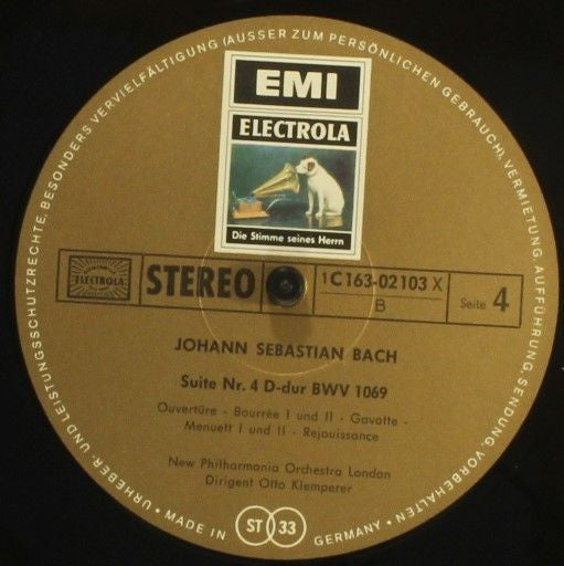 Johann Sebastian Bach, Otto Klemperer, New Philharmonia Orchestra, Gareth Morris (2) : Die Vier Orchestersuiten (2xLP + Box)