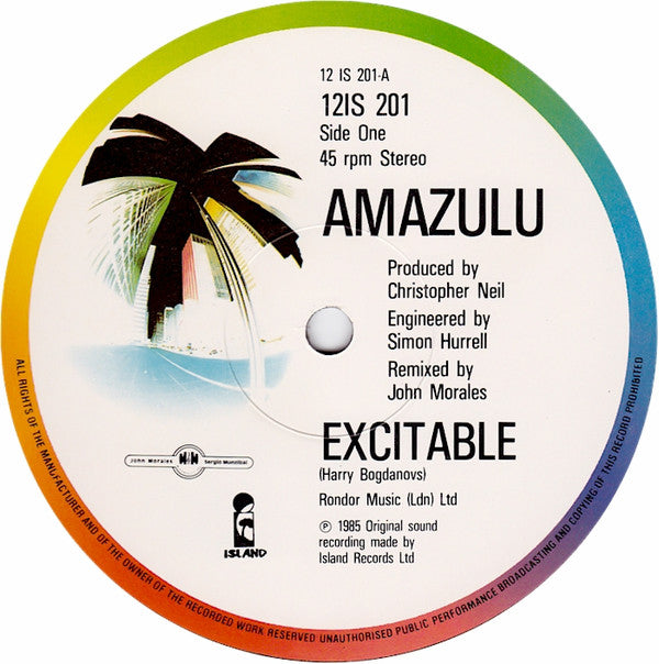 Amazulu : Excitable (12", Single)