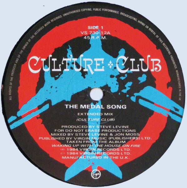 Culture Club : The Medal Song (Extended) (12", Ltd, Pos)