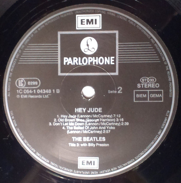 The Beatles : Hey Jude (LP, Comp, RE)