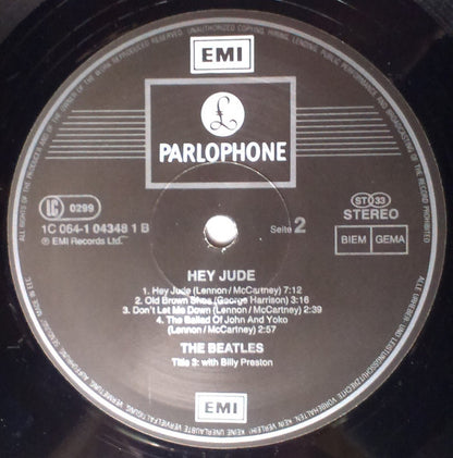 The Beatles : Hey Jude (LP, Comp, RE)