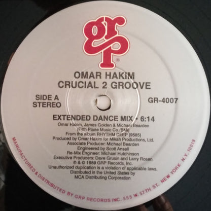 Omar Hakim : Crucial 2 Groove (12")