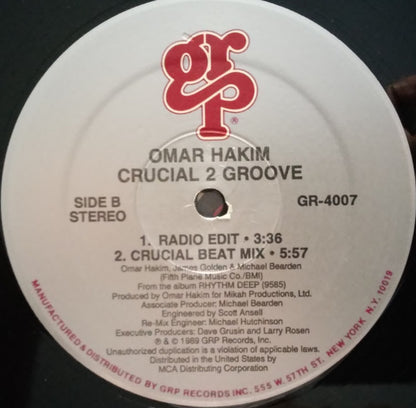 Omar Hakim : Crucial 2 Groove (12")