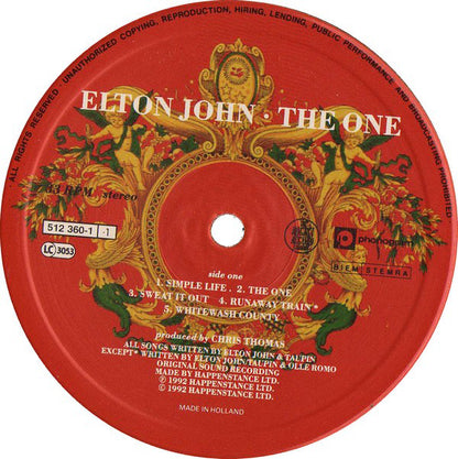 Elton John : The One (LP, Album)