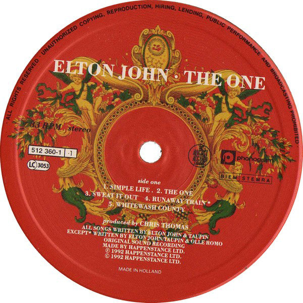 Elton John : The One (LP, Album)