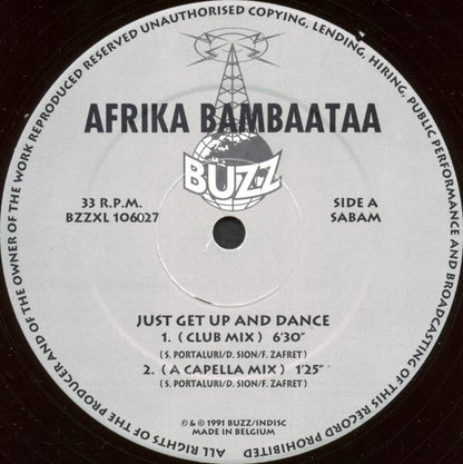 Afrika Bambaataa : Just Get Up And Dance (12")