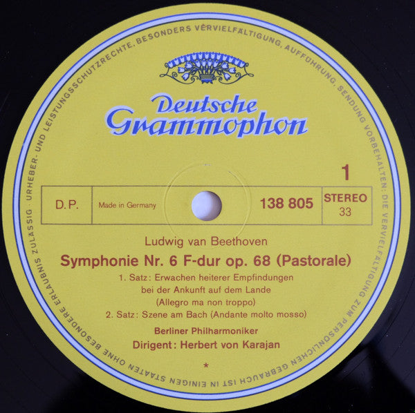Ludwig van Beethoven - Berliner Philharmoniker ⋅ Herbert von Karajan : »Pastorale«, Symphonie 6 (LP, Album, RP)