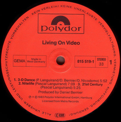 Trans-X : Living On Video (LP, Album)