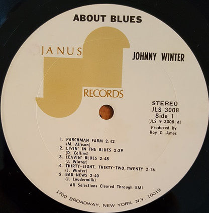 Johnny Winter : About Blues (LP, Comp, Ter)