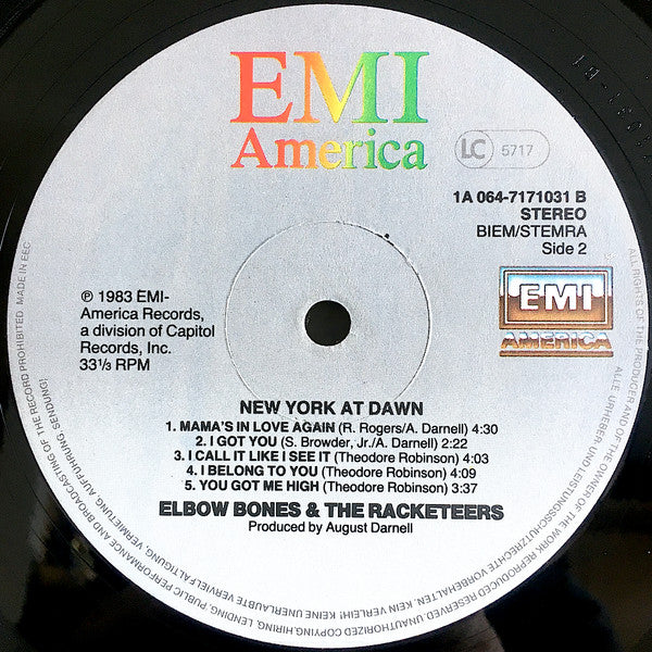 Elbow Bones And The Racketeers : New York At Dawn (LP, Album)