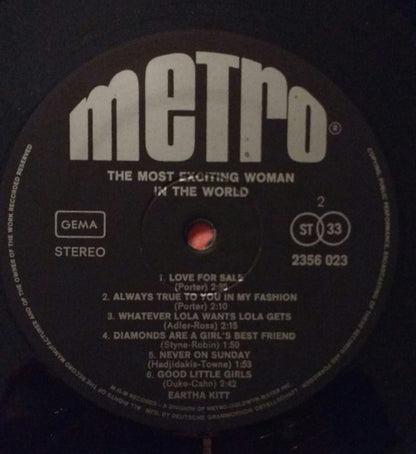 Eartha Kitt : The Most Exciting Woman In The World (LP, Album, RE)