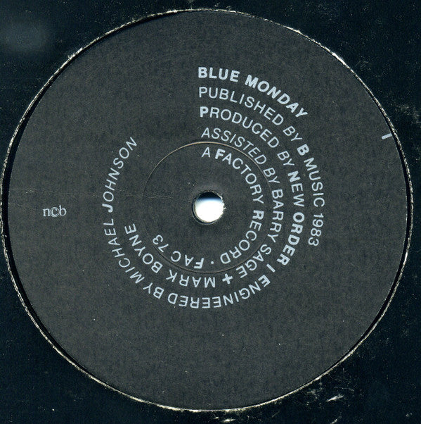 New Order : Blue Monday (12", Single, Bla)