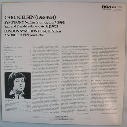 Carl Nielsen, André Previn, London Symphony Orchestra : Symphony No. 1 / Saul & David - Act II Prelude (LP, RE)