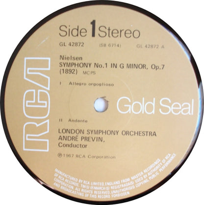 Carl Nielsen, André Previn, London Symphony Orchestra : Symphony No. 1 / Saul & David - Act II Prelude (LP, RE)