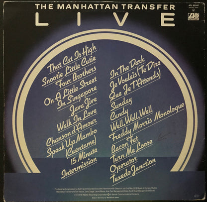 The Manhattan Transfer : Live (LP, Album, RE)