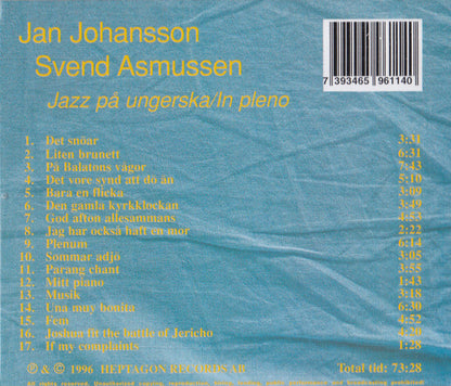 Jan Johansson, Svend Asmussen : Jazz På Ungerska / In Pleno (CD, Comp)