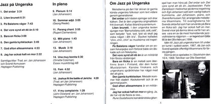 Jan Johansson, Svend Asmussen : Jazz På Ungerska / In Pleno (CD, Comp)