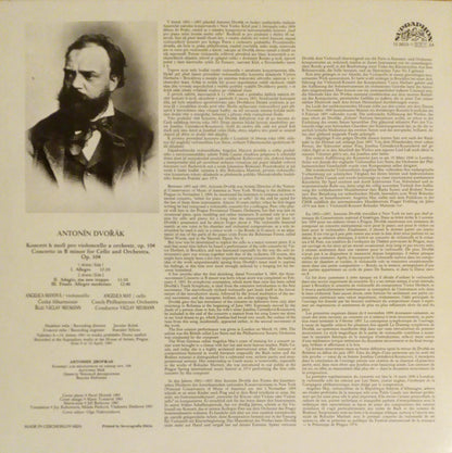 Antonín Dvořák - Angelica May, The Czech Philharmonic Orchestra, Václav Neumann : Cello Concerto In B Minor (LP, Album, RP)