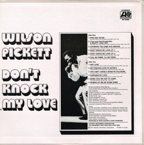 Wilson Pickett : Don't Knock My Love (LP, Album, PR )
