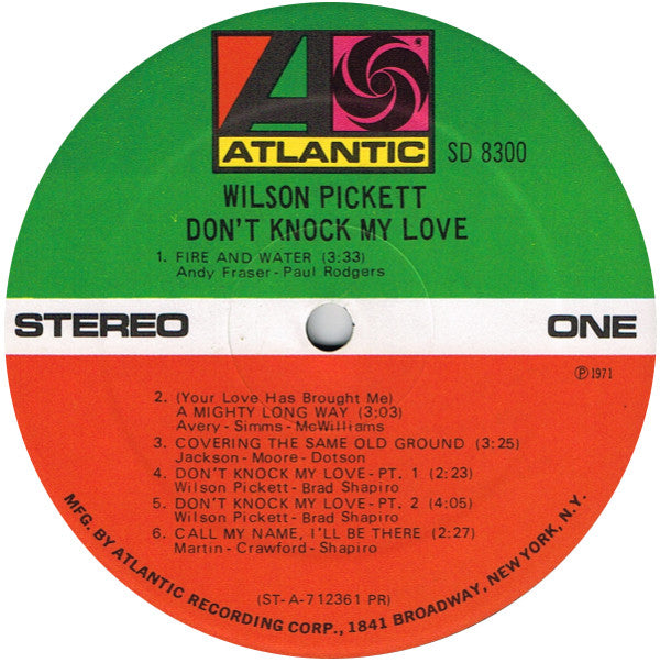 Wilson Pickett : Don't Knock My Love (LP, Album, PR )