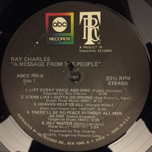 Ray Charles : A Message From The People (LP, Album)