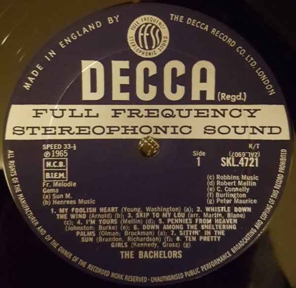 The Bachelors : More Great Song Hits (LP, Album)