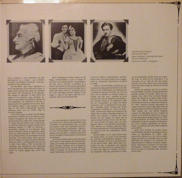 Karl Schmitt-Walter : Historische Aufnahmen Aus Den Jahren 1941-1946 (2xLP, Comp, Mono)