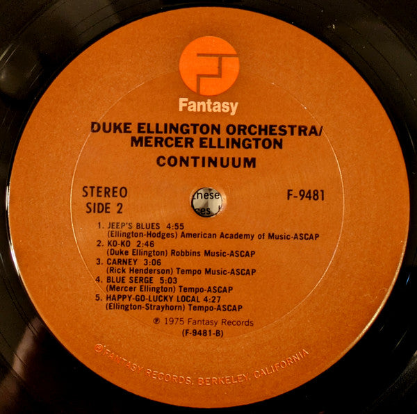 The Duke Ellington Orchestra : Continuum (LP, Album)