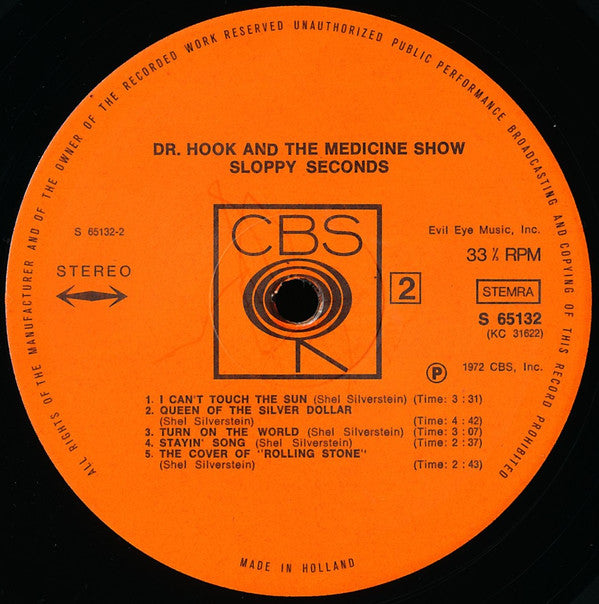 Dr. Hook & The Medicine Show : Sloppy Seconds (LP, Album, Gat)