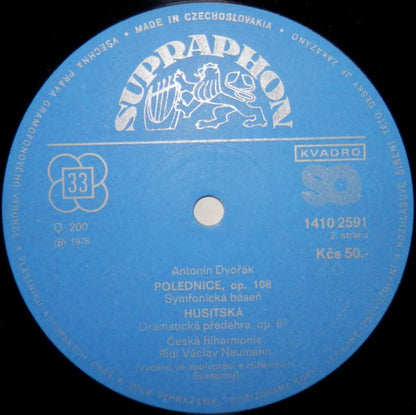Antonín Dvořák, The Czech Philharmonic Orchestra, Václav Neumann : Symfonické Básně (2xLP, Album, Quad)