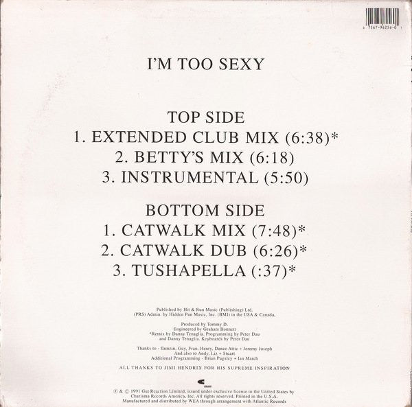 Right Said Fred : I'm Too Sexy (12", Single)