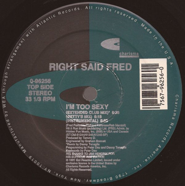 Right Said Fred : I'm Too Sexy (12", Single)