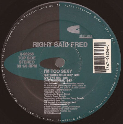 Right Said Fred : I'm Too Sexy (12", Single)