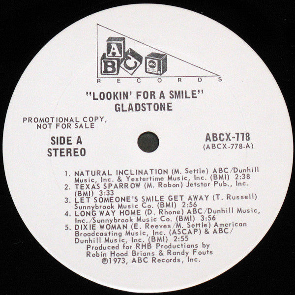 Gladstone : Lookin' For A Smile (LP, Album, Promo)