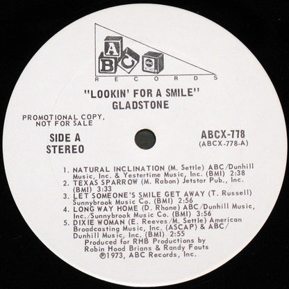 Gladstone : Lookin' For A Smile (LP, Album, Promo)