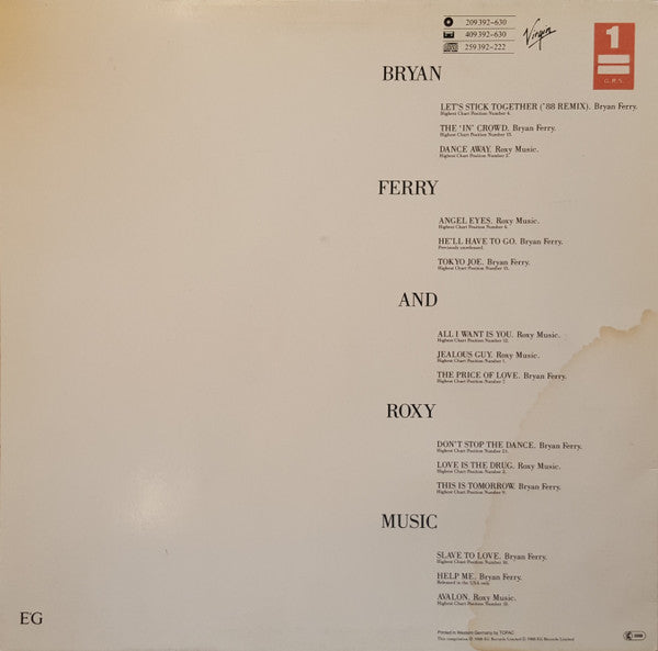 Bryan Ferry / Roxy Music : The Ultimate Collection (LP, Comp)