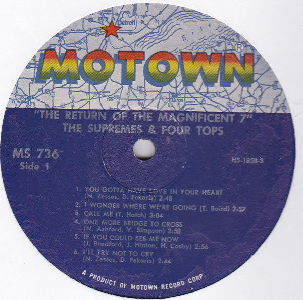 The Supremes & Four Tops : The Return Of The Magnificent Seven (LP, Album)