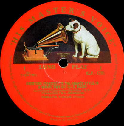 Johann Sebastian Bach, Rosalyn Tureck : Music By J. S. Bach: Overture In The French Style In B Minor; Concerto In The Italian Style In F Major (LP, Mono,  )