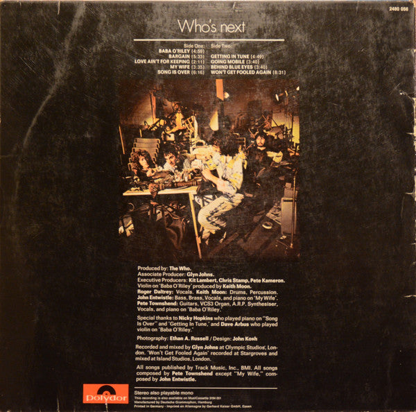 The Who : Who's Next (LP, Album)
