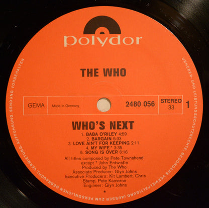 The Who : Who's Next (LP, Album)